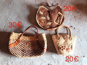 Borse vintage in rafia