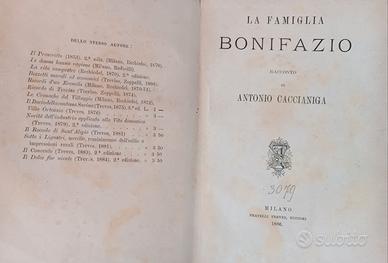 libro d'epoca "LA FAMIGLIA BONIFAZIO"