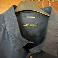 Camicia Alessandrini Blu Pois Bordeaux