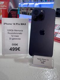 Apple iPhone 14 Pro Max 128Gb con garanzia 12 mesi