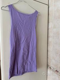 canotta lilla benetton tg M nuova con cartellino