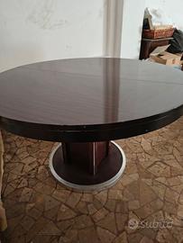 Tavolo da pranzo Rotondo Allungabile in Mogano