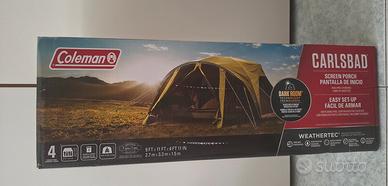 Tenda Coleman Carlsbad Dark Room 4 persone nuova
