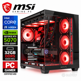PC Gaming MSI i9-14900K RTX 5070 32GB SSD 1TB WPro