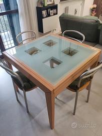 Tavolo allungabile Calligaris e 4 sedie