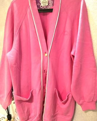 cardigan vintage Penny Black cotone fucsia M/L