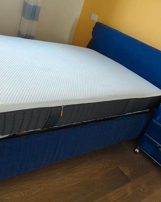 Letto imbottito con contenitore una piazza e mezza
