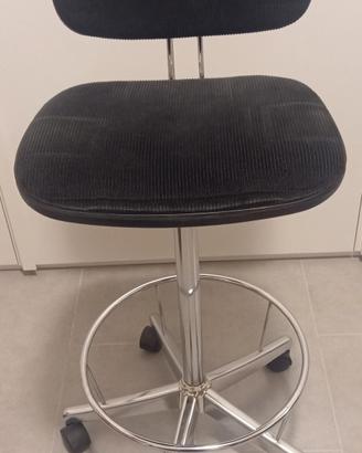 sedia girevole alta vintage 