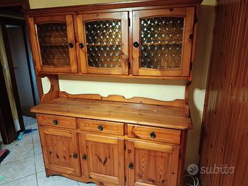 credenza, angoliera, tavolo e 4 sedie