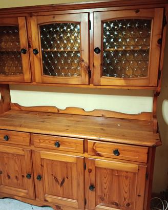 credenza, angoliera, tavolo e 4 sedie