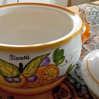 Biscottiera in ceramica
