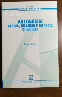 Libro "Autonomia, storia, bilancio e rilancio."