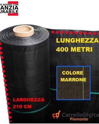 Telo per pacciamatura 210cm x 400m 100gr/mq