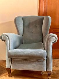 Coppia Poltrone Velluto Blu