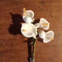 Spilla vintage fiori in vetro