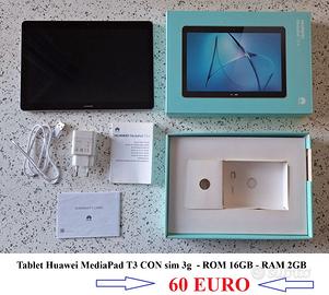Tablet Huawei MediaPad T3 AGS-L09  sim 3g  Space G