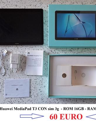 Tablet Huawei MediaPad T3 AGS-L09  sim 3g  Space G