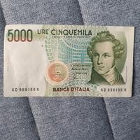 Banconota Rarissima 5000 lire 4 gennaio 1985