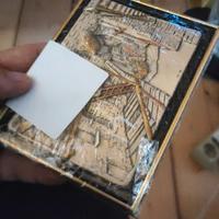 Quadretto dipinto in lastra argento 