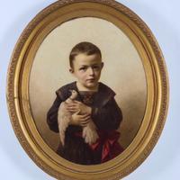 LUIGI GROSIO. ALBA 1835+TORINO 1915 RITRATTO