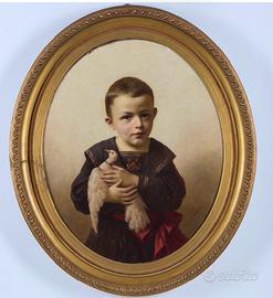 LUIGI GROSIO. ALBA 1835+TORINO 1915 RITRATTO