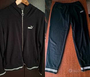 Lotto/set tuta nera Puma felpa + pantaloni