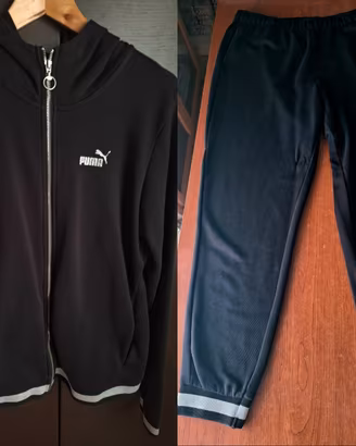 Lotto/set tuta nera Puma felpa + pantaloni