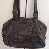 Borsa originale NAPAPIJRI, pelle marrone scura