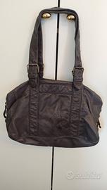 Borsa originale NAPAPIJRI, pelle marrone scura