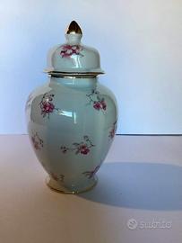Vaso Contenitore in Porcellana con coperchio vinta