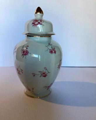 Vaso Contenitore in Porcellana con coperchio vinta