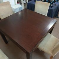 Tavolo moderno in Legno Massello Rovere Nero
