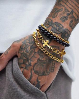 Set bracciali Gold & Black