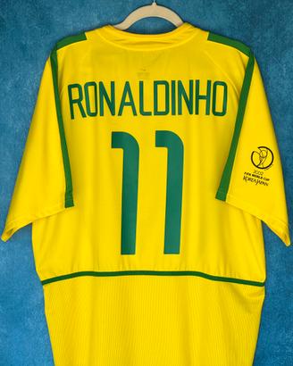 Maglia brasile 2002 Ronaldinho 11 Originale