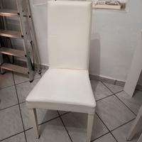 N 4 sedie ecopelle bianca