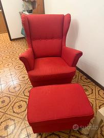 Poltrona con poggiapiedi Ikea