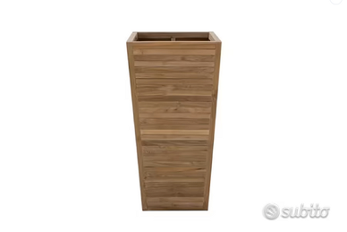 Vaso in teak, 47 x 47 x H. 92