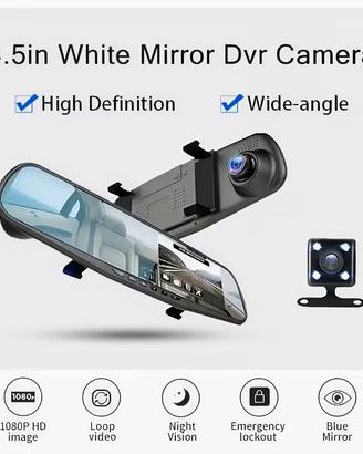 DashCam Specchietto auto anteriore e posteriore HD