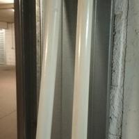 bastone tenda doppio binario. Legno bianco. 