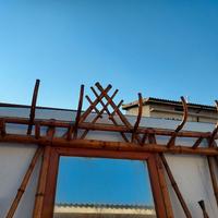 attaccapanni in bambu con specchio