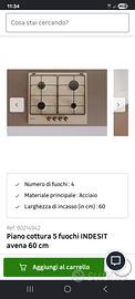 Piano cottura 60 cm