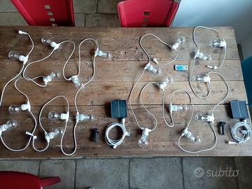 filo lampadine esterno a batteria ricarica solare 
