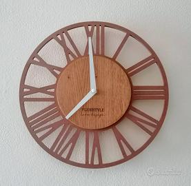 ELEGANTE OROLOGIO DA PARETE IN LEGNO 