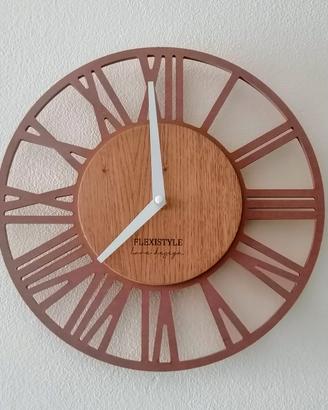 ELEGANTE OROLOGIO DA PARETE IN LEGNO 