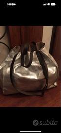 Borsa vera pelle 100% argento