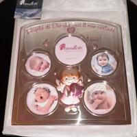 CORNICE PRIMO ANNO BIMBA FOTO ARGENTO LAMINATO