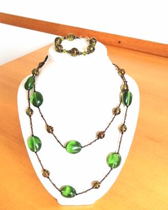 Parure in vetro di Bohemia e Swarovski 