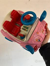 Macchinina giocattolo rosa – Cartoon Car – vintage