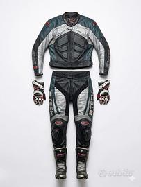 Completo Moto in Pelle M-TECH (Giacca + Pantaloni)