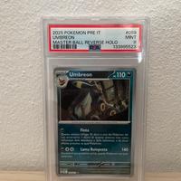 Umbreon masterball PSA9 evoluzioni prismatiche